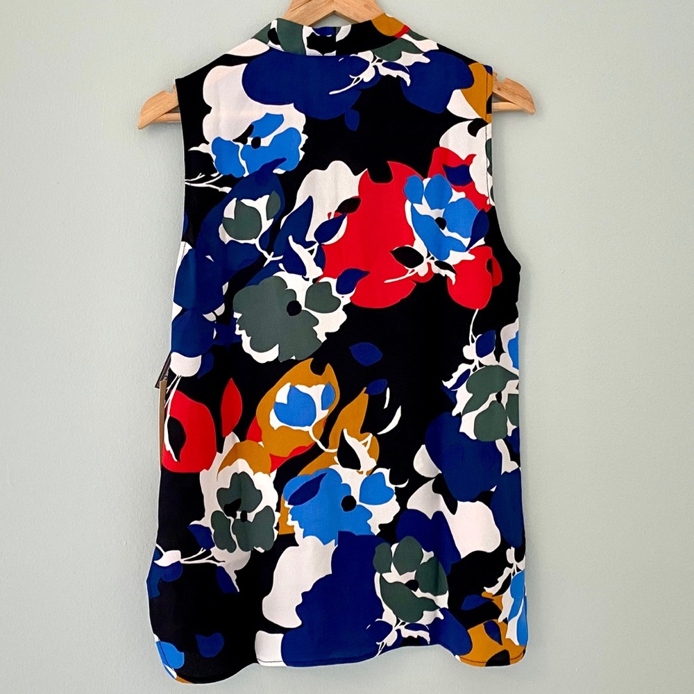NWT HALOGEN Floral Sleeveless Blouse - Medium - Picture 4 of 7